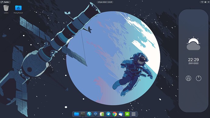openSUSE Tumbleweed com KDE Plasma - Latte Side Bar