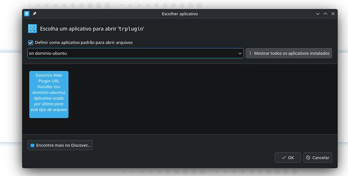 Janela de diálogo no KDE