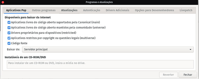 Depois de clicar no Menu Repositório