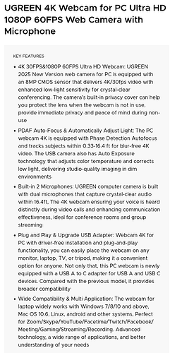 Screenshot 2026-05-26 at 15-33-39 UGREEN 4K Webcam for PC Ultra HD 1080P 60FPS Web Camera with Microphon – UGREEN Official Site