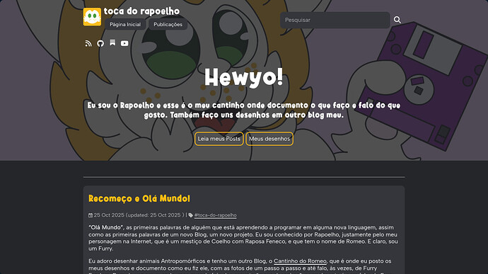A versão final do meu Blog que já está no Ar A versão final do meu Blog que já está no Ar