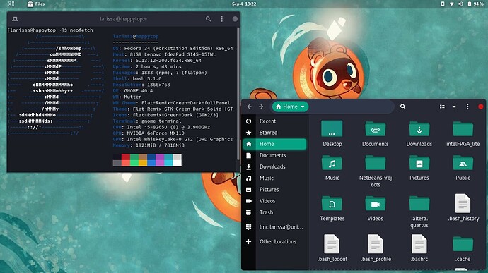Fedora 34 com GNOME - Terminal