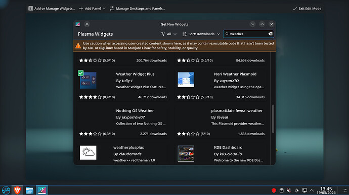 biglinux widget