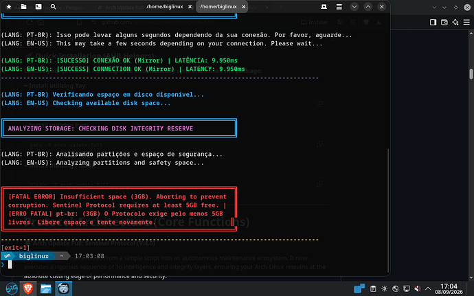 biglinux default arch update 6 08 09 2026