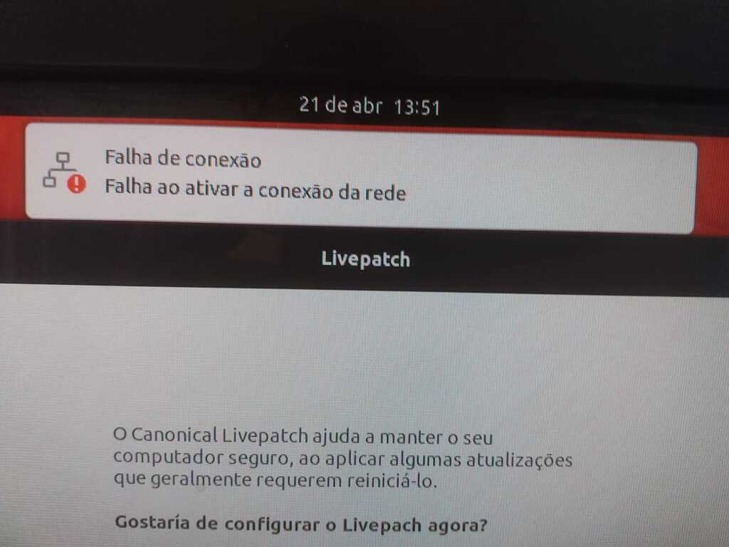 cabeada não funciona no Ubuntu Iniciantes Diolinux Plus