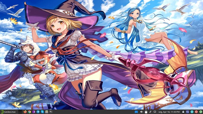Gecko Linux com XFCE Area de Trabalho