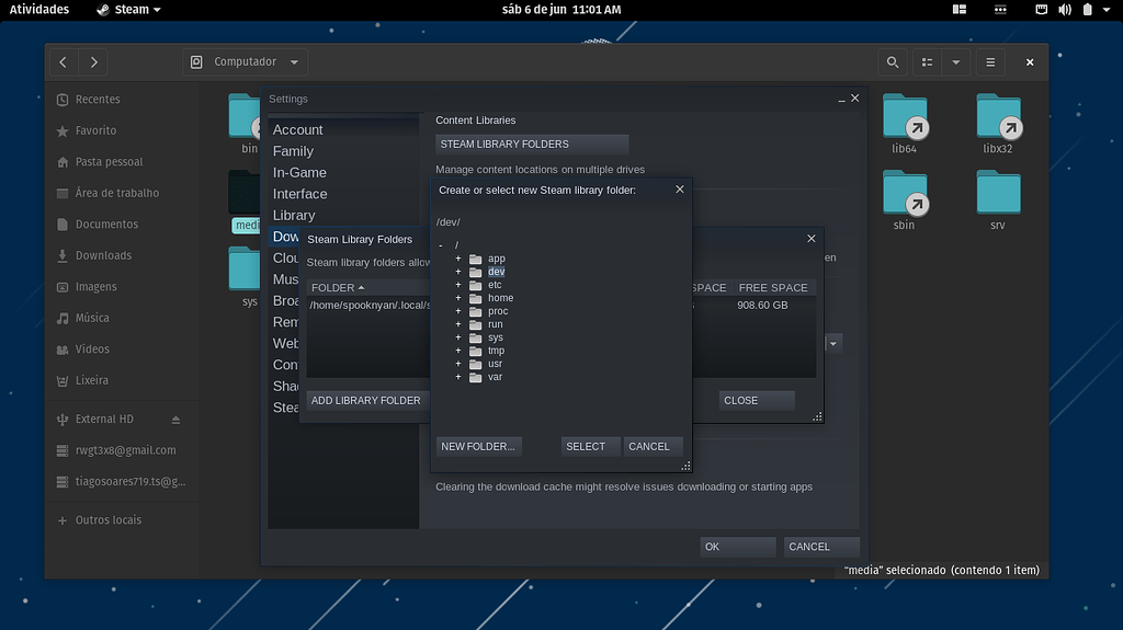Shotcurt da steam não funciona e só consigo inicializar pelo terminal -  Jogos - Diolinux Plus