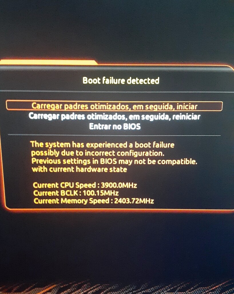 Meu pc aparece a mensagem boot failure detected - Iniciantes - Diolinux ...