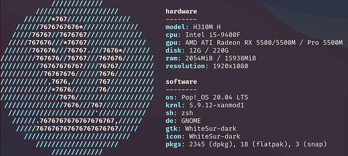 neofetch minimalista