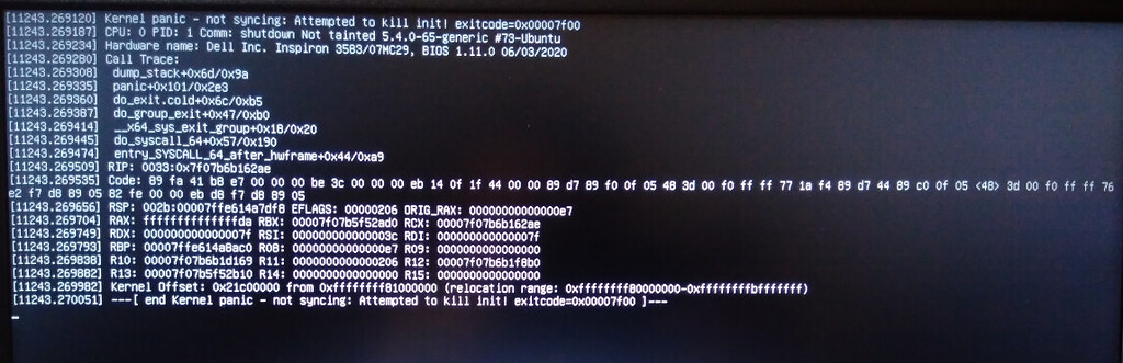 Kernel Panic - not syncing - Attempted to kill init ! exit code ...