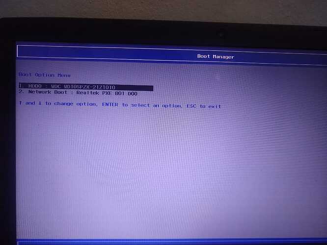tela boot modo legacy