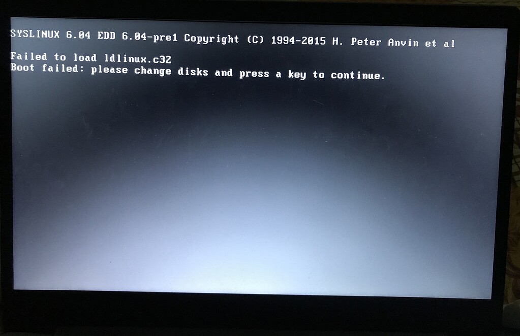 failed to load ldlinux.c32 kali virtualbox