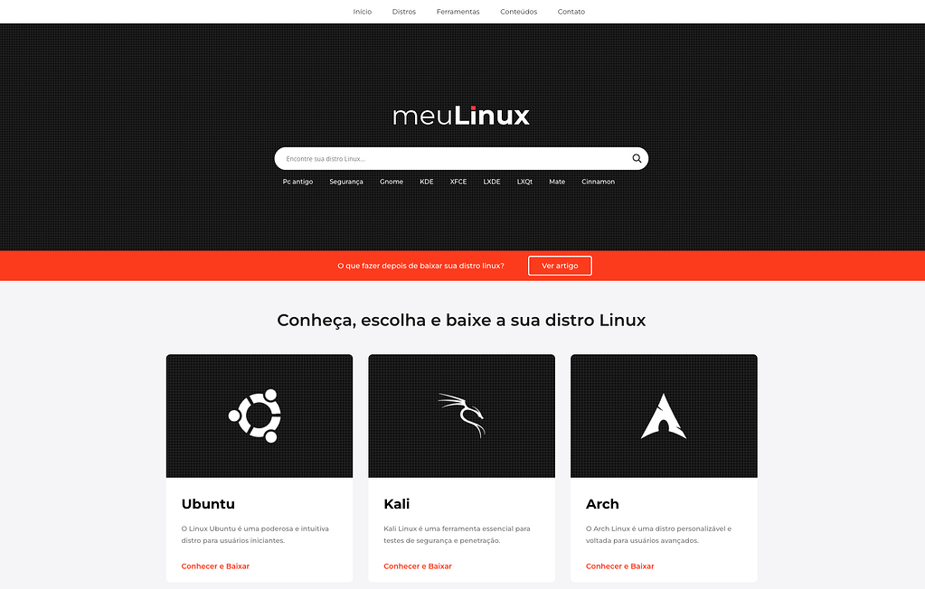 Meu Linux - Baixe a sua distro - Desenvolvimento - Diolinux Plus