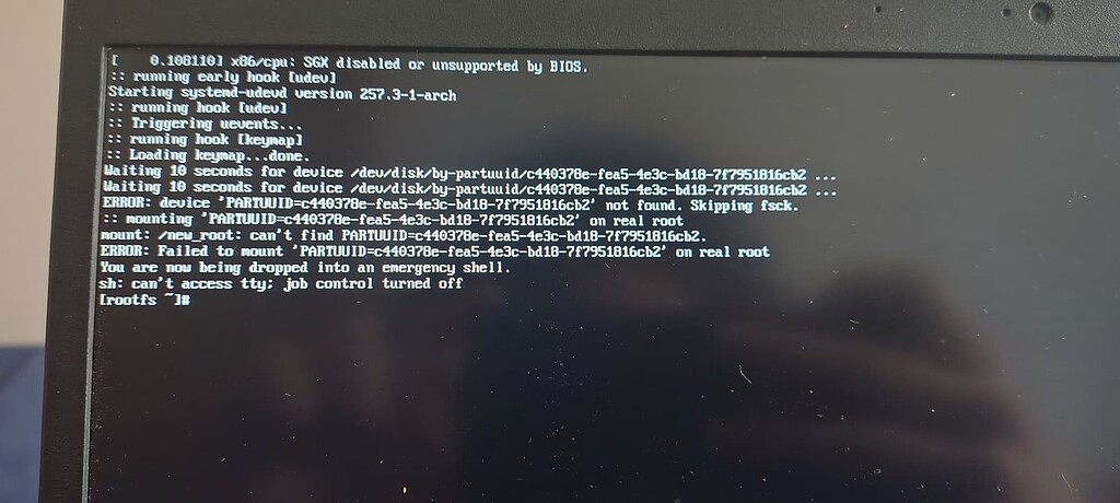 Failed to mount part, arch linux não reconhece partições - Linux