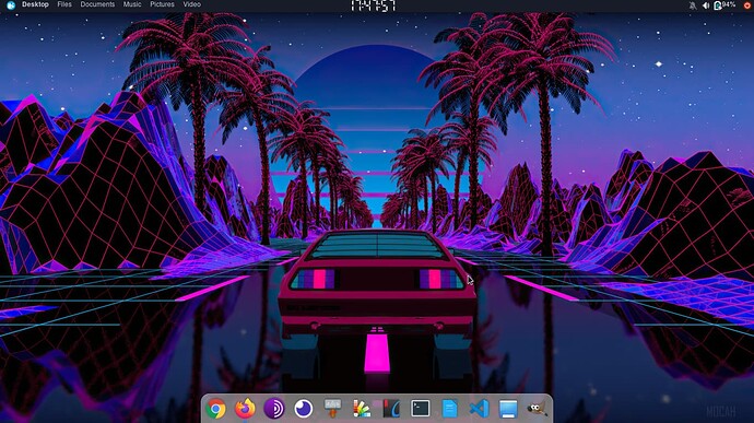 Arch Linux com XFCE Area de Trabalho