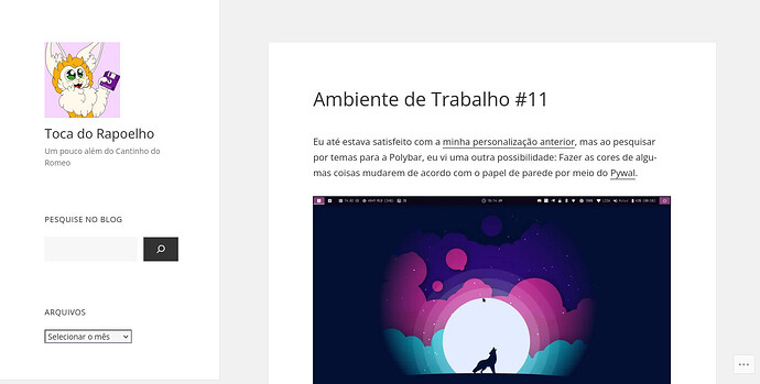 O antigo Blog da Toca do Rapoelho no Wordpress.com O antigo Blog da Toca do Rapoelho no Wordpress.com