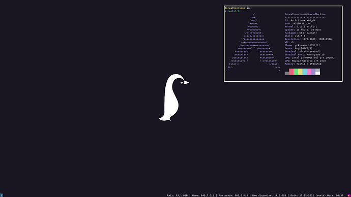 Arch Linux com i3-gaps - Area de Trabalho