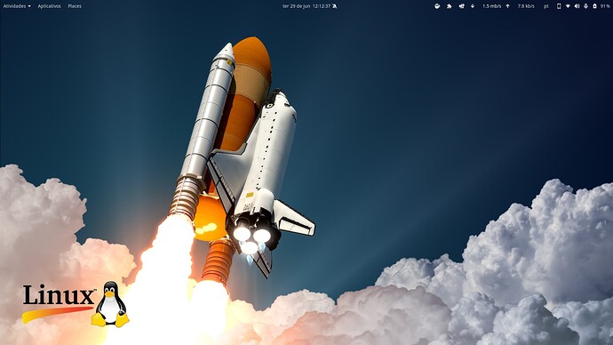 Fedora 34 com GNOME 40 area de trabalho