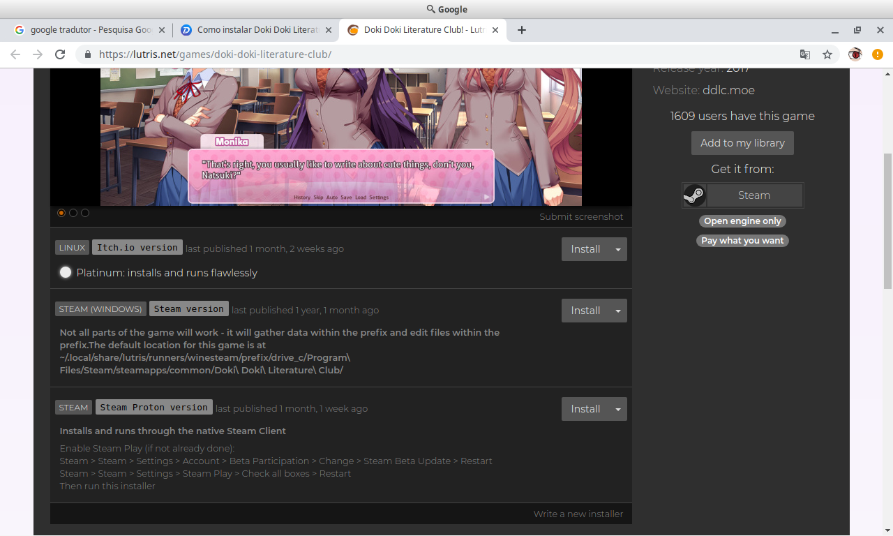 Como instalar Doki Doki Literature Club - Iniciantes - Diolinux Plus