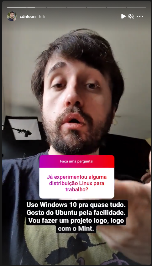 Leon do Coisa de Nerd responde stories sobre jogar no Linux como  alternativa ao Windows 10 - Jogos - Diolinux Plus