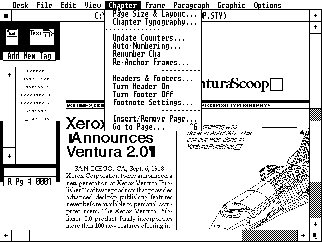 Ventura Publisher 2.0 - Edit
