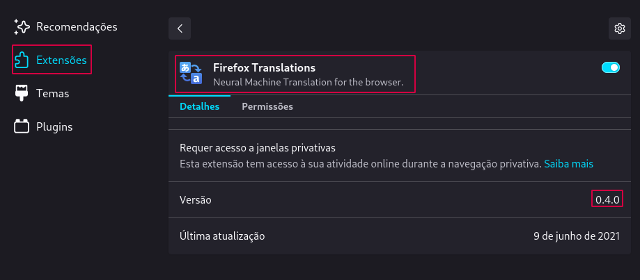 Para o Google Tradutor – Instale esta extensão para o 🦊 Firefox (pt-BR)