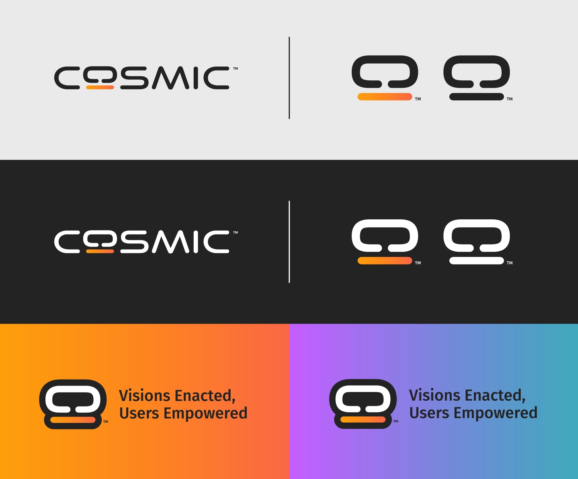 Logotipo oficial do COSMIC, marca de trabalho, slogan e cores ...