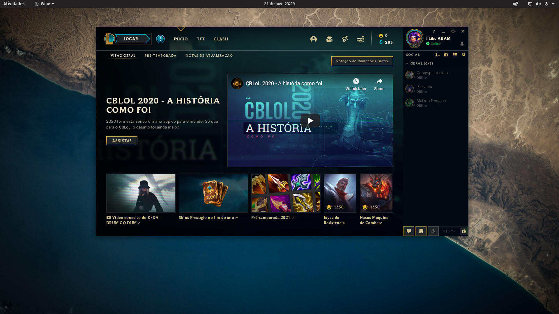 League of Legends no linux, funcionando! - Jogos - Diolinux Plus