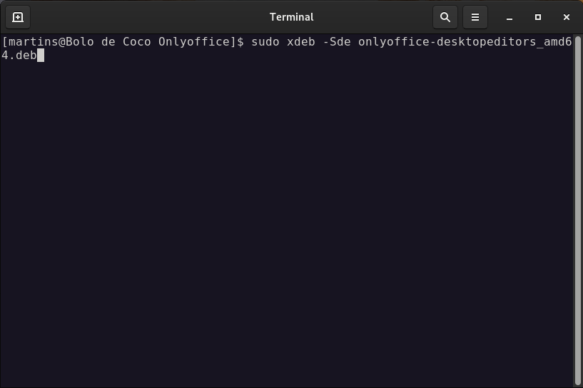comando no terminal