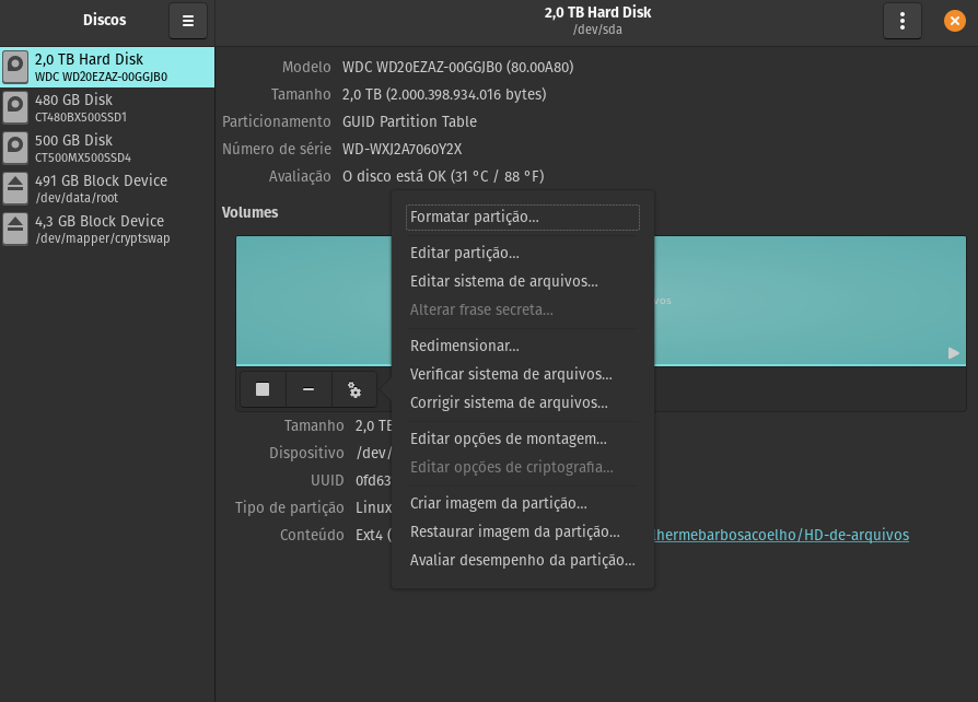 Ativei O HD E SSD No Meu Ubuntu Mas Não Tenho Permissão Para Criar ...