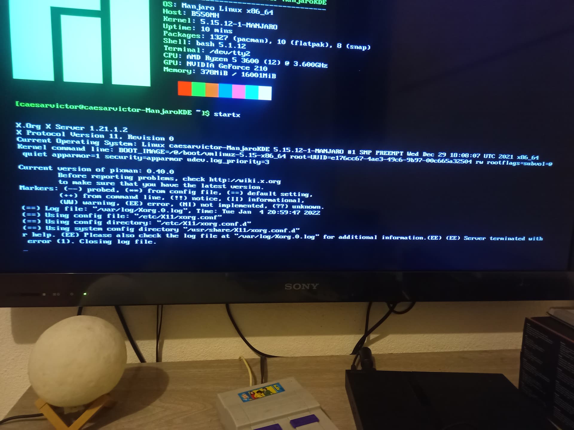 Manjaro N o entra no ambiente gr fico Avan ado Terminal