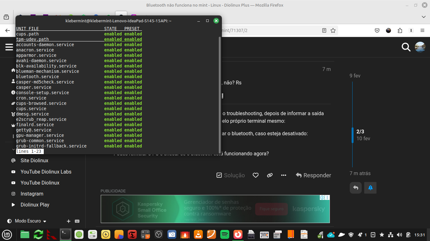 Bluetooth não funciona no mint - Linux - Diolinux Plus