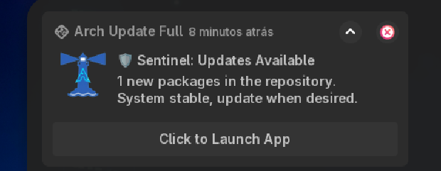 notificação sentila azul