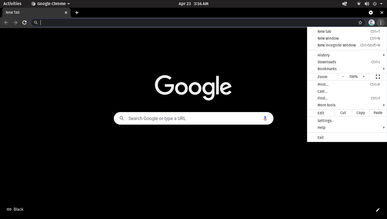 Resolvido] como deixar o chrome totalmente dark no Linux - Off
