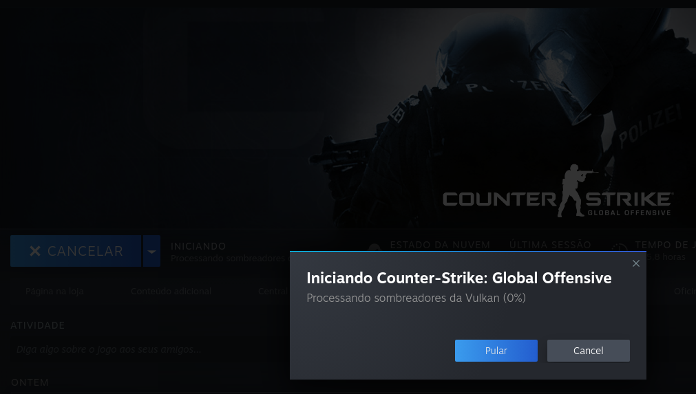 CS:GO - Processando sombreadores da Vulkan - Jogos - Diolinux Plus
