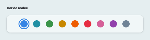 Opções de cores nativas
